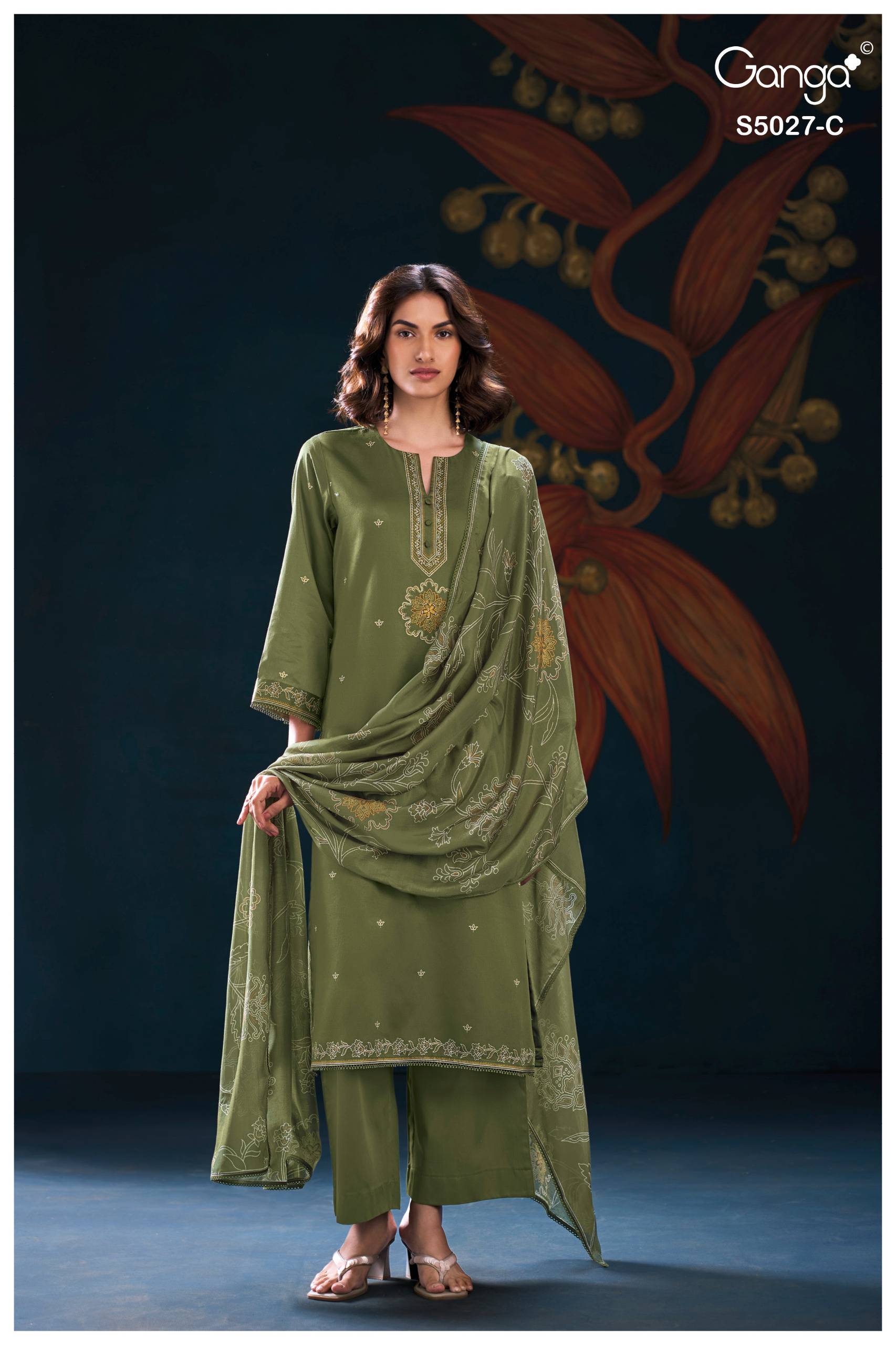 GULRUKH 5027 Series By GANGAFASHION Stylish Beautiful Colourful COTTON SATIN Dresses At Wholesale Price